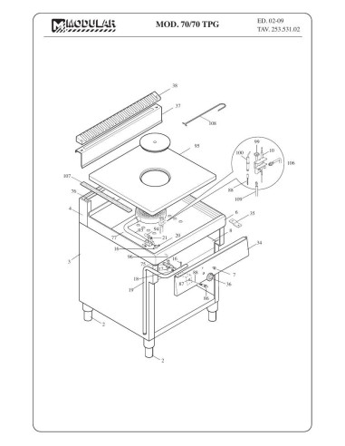 Pièces détachées MODULAR 70-70TPG Annee 2009 