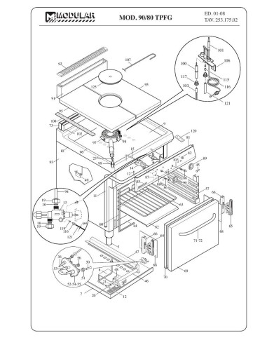 Pièces détachées MODULAR 90-80-TPFG Annee 2008 