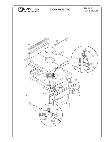 Pièces détachées MODULAR 90-80-TPG Annee 2008 