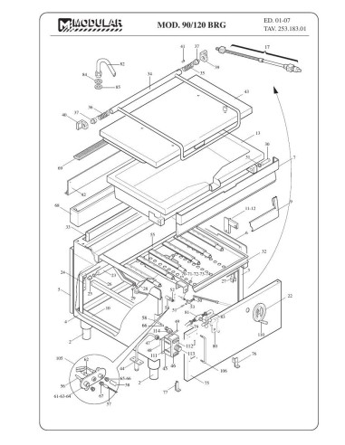 Pièces détachées MODULAR 90-120-BRG Annee 2007 