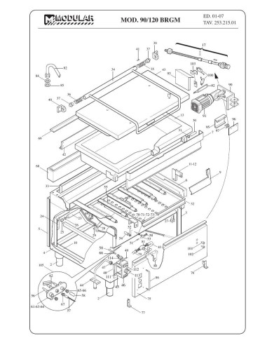 Pièces détachées MODULAR 90-120-BRGM Annee 2007 