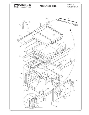 Pièces détachées MODULAR 90-80-BRE Annee 2007 