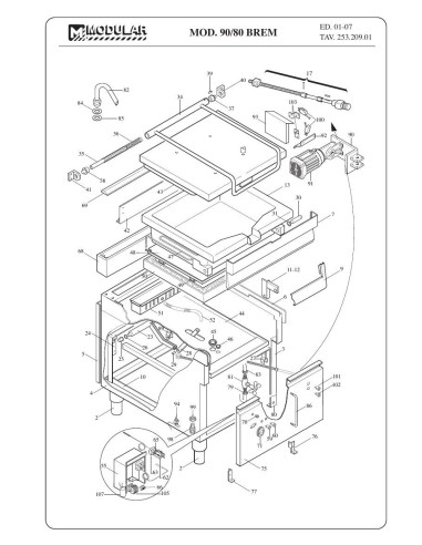 Pièces détachées MODULAR 90-80-BREM Annee 2007 