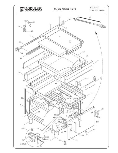 Pièces détachées MODULAR 90-80-BRG Annee 2007 