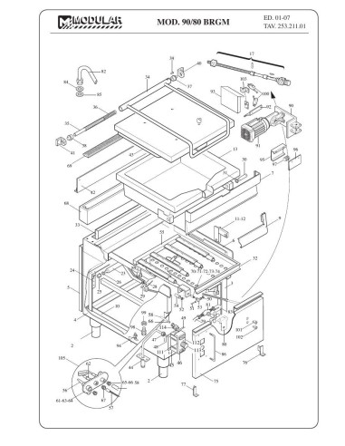 Pièces détachées MODULAR 90-80-BRGM Annee 2007 