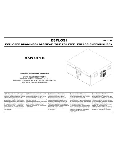 Pièces détachées MODULINE HSW011E Annee 07-2014 