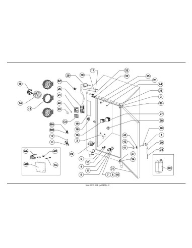 Pièces détachées MODULINE RFG40E Annee 08-2005 