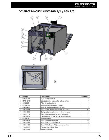 Pièces détachées MYCHEF M41ST000 