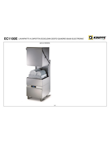 Pièces détachées KRUPPS ECOCLEAN EC1100E Annee 2016 - KRUPPS ECOCLEAN EC1100E - Annee 2016 - Krupps