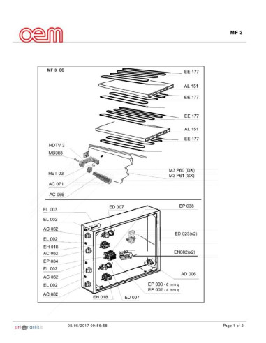 Pièces détachées OEM MF3 Annee 0 