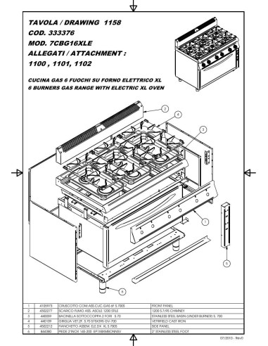 Pièces détachées OFFCAR 7CBG16XLE Annee 2010 