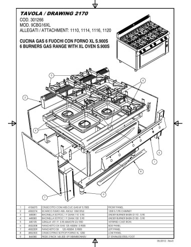 Pièces détachées OFFCAR 9CBG16XL Annee 2012 