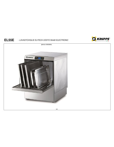 Pièces détachées KRUPPS ELITECH EL55E Annee 2016 - KRUPPS ELITECH EL55E - Annee 2016 - Krupps