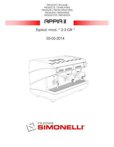 Pièces détachées NUOVA SIMONELLI APPIA-II (201405-) Annee 201405- 