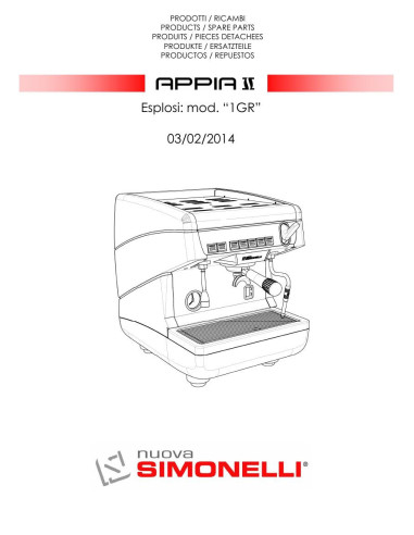 Pièces détachées NUOVA SIMONELLI APPIA-II-1GR (201402-) Annee 201402- 