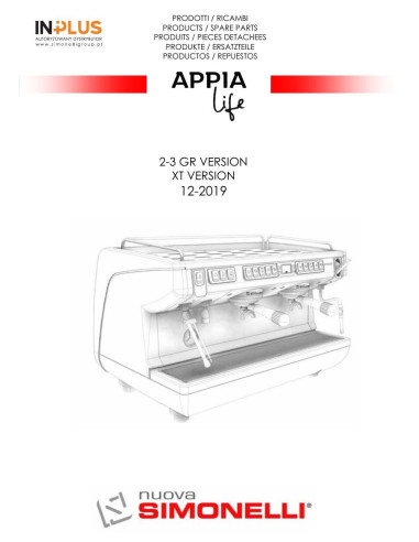 Pièces détachées NUOVA SIMONELLI APPIA-LIFE-2-3GR (201912-) Annee 201912- 