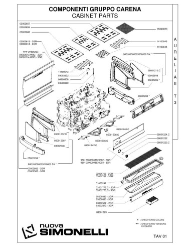 Pièces détachées NUOVA SIMONELLI AURELIA II T3 