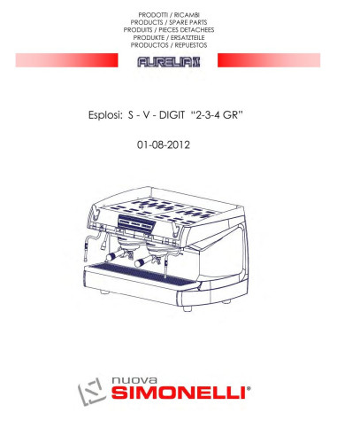 Pièces détachées NUOVA SIMONELLI AURELIA-II-S-V-DIGIT (201208-) Annee 201208- 