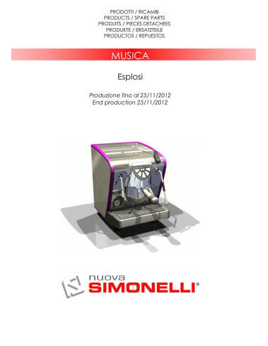 Pièces détachées NUOVA SIMONELLI MUSICA (2009-201211) Annee 2009-201211 