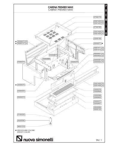 Pièces détachées NUOVA SIMONELLI PREMIER 