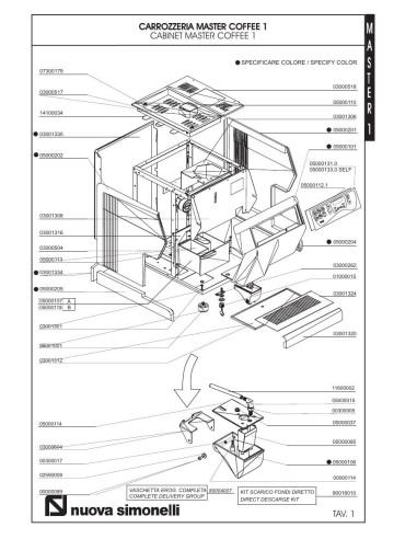 Pièces détachées NUOVA SIMONELLI MASTER-1 