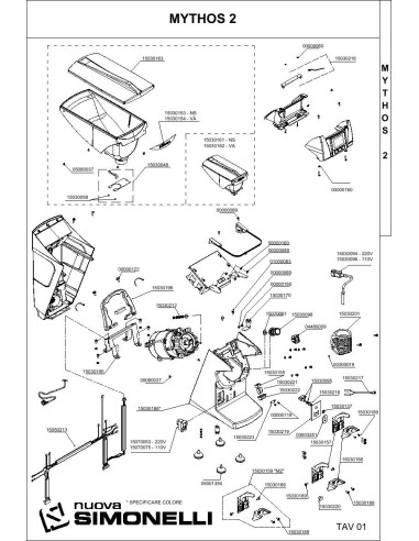 Pièces détachées NUOVA SIMONELLI MYTHOS 2 