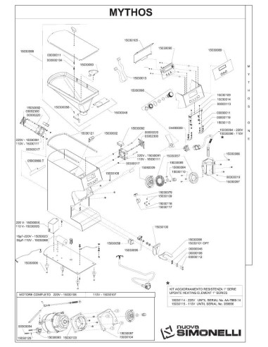 Pièces détachées NUOVA SIMONELLI MYTHOS ONE 2016 