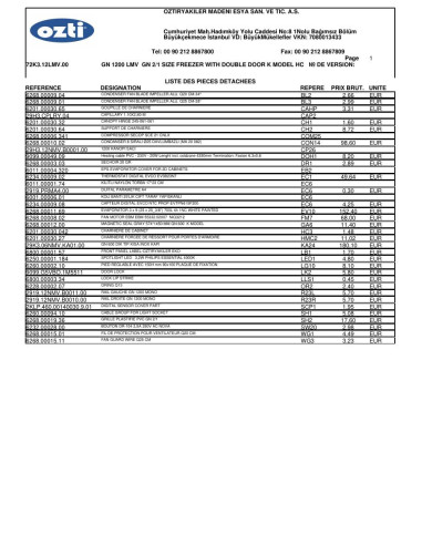 Pièces détachées OZTIRYAKILER GN-1200-LMV-K-72K3.12LMV.00-820043 (201812-) 