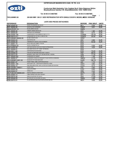 Pièces détachées OZTIRYAKILER GN-600-NMV-K-72K3.06NMV.00-820040 (201806-) 