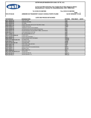 Pièces détachées OZTIRYAKILER OBA-70130-7019.70130.00-820001 (201902-) 