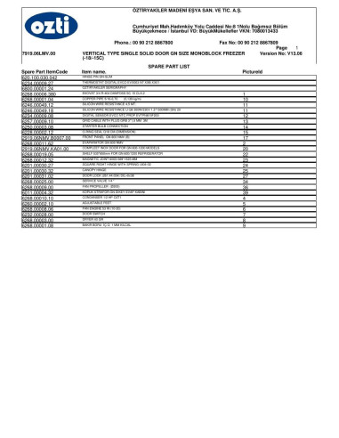 Pièces détachées OZTIRYAKILER GN 600.00 LMV 7919.06LMV.00 Annee 2014 