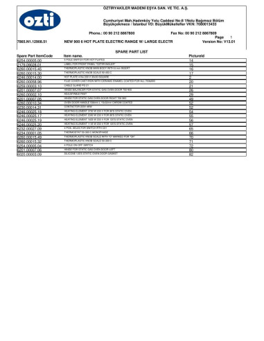 Pièces détachées OZTIRYAKILER OSOEF 12090 S 7865.N1.12908.51 Annee 2012 