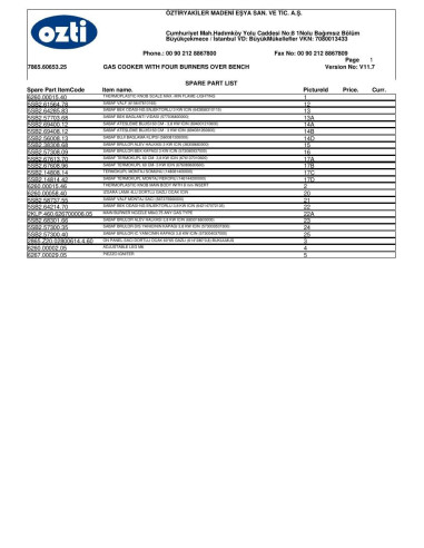 Pièces détachées OZTIRYAKILER OSOG 6065 PS 7865.60653.25 Annee 2005 