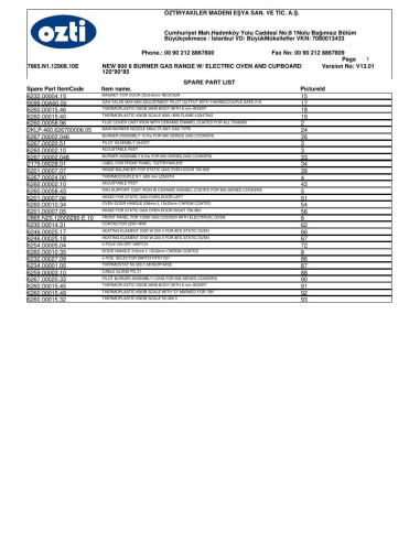 Pièces détachées OZTIRYAKILER OSOGEF 12090 7865.N1.12908.10E Annee 2012 