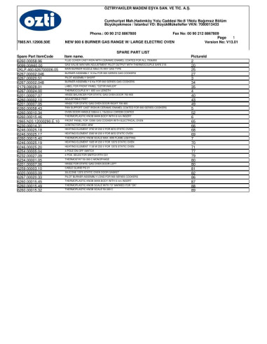 Pièces détachées OZTIRYAKILER OSOGEF 12090 S 7865.N1.12908.50E Annee 2012 