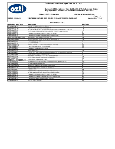 Pièces détachées OZTIRYAKILER OSOGF 12090 7865.N1.12908.10 Annee 2012 