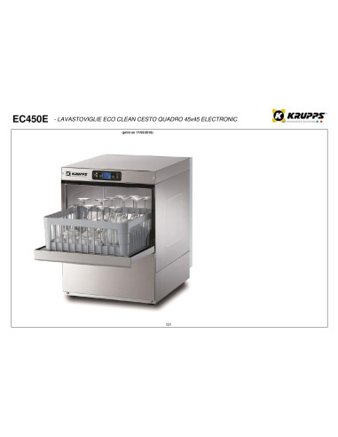 Pièces détachées KRUPPS ECOCLEAN EC450E Annee 2016 - KRUPPS ECOCLEAN EC450E - Annee 2016 - Krupps