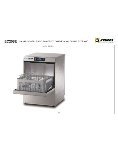 Pièces détachées KRUPPS ECOCLEAN EC208E Annee 2016 - KRUPPS ECOCLEAN EC208E - Annee 2016 - Krupps