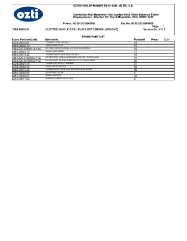 Pièces détachées OZTIRYAKILER OGP 4065 N 7864.40653.01 Annee 2004 