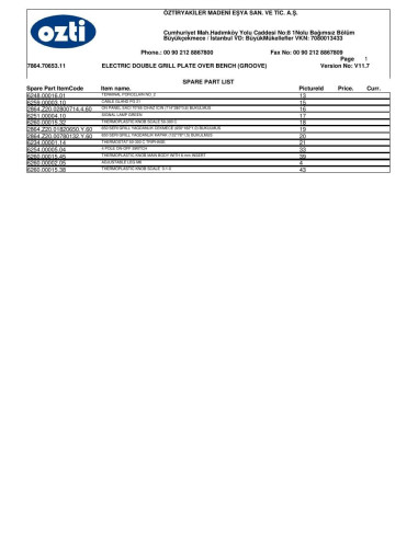 Pièces détachées OZTIRYAKILER OGP 7065 N 7864.70653.11 Annee 2004 