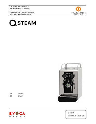 Pièces détachées QUALITY ESPRESSO Q-STEAM Annee 2021 