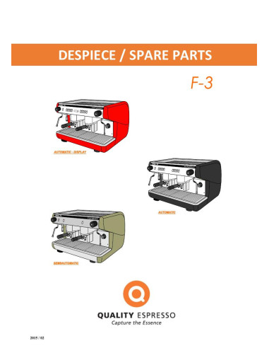 Pièces détachées QUALITY ESPRESSO FUTURMAT-F3 Annee 2015 