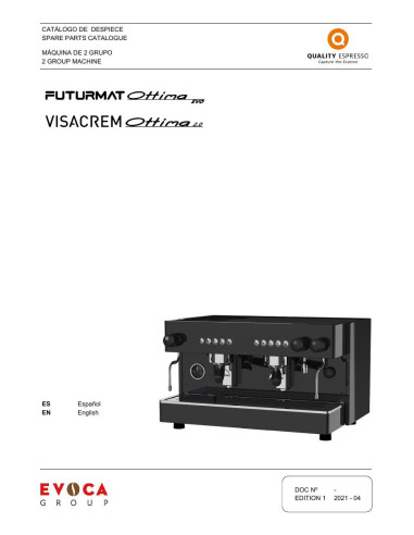 Pièces détachées QUALITY ESPRESSO FUTURMAT-OTTIMA-EVO-2G Annee 2021 