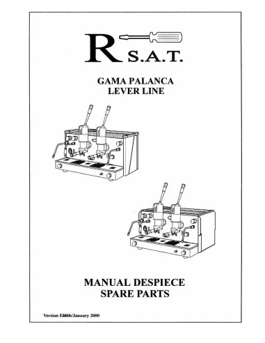 Pièces détachées QUALITY ESPRESSO FUTURMAT-PALANCA Annee 2002 