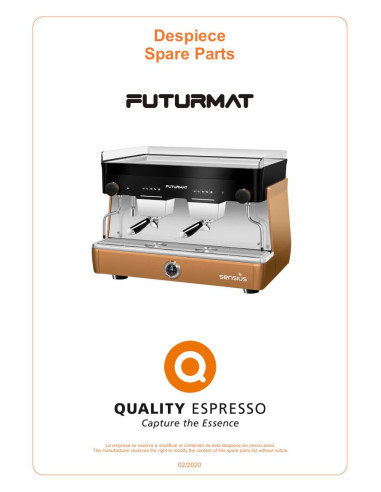 Pièces détachées QUALITY ESPRESSO FUTURMAT-SENSIUS Annee 2020 