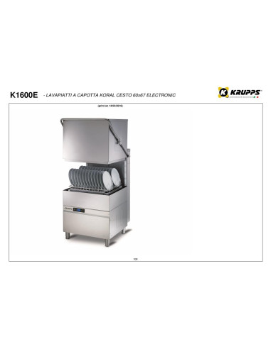 Pièces détachées KRUPPS KORAL K1600E Annee 2016 - KRUPPS KORAL K1600E - Annee 2016 - Krupps