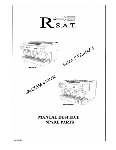 Pièces détachées QUALITY ESPRESSO ITALCREM-IT4 Annee 2004 