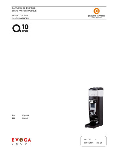 Pièces détachées QUALITY ESPRESSO Q10-Evo (202112-) Annee 202112- 