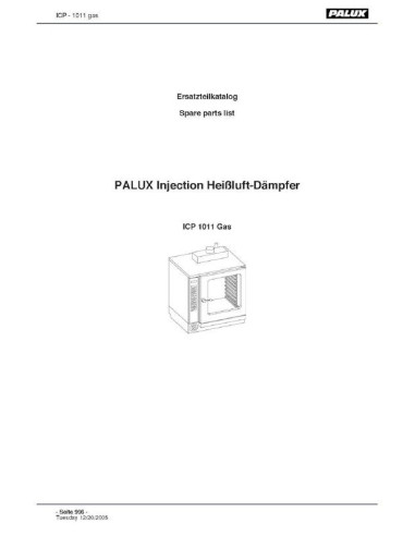 Pièces détachées PALUX ICP-1011-GAS Annee 2006 
