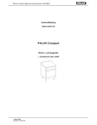 Pièces détachées PALUX COMPACT-ELECTRIC-AND-GAS-APPLIANCES-1ST-GENERATION Annee 2006 